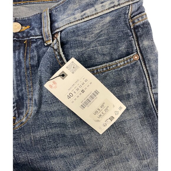 Zara Womens Jeans EU 40 US 8 Straight Leg Full Length Blue Denim 8228/030 NWT - Picture 4 of 11
